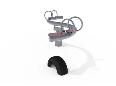 Psagot Playgrounds Pecan - S-shaped stainless steel seesaw for ages 2-12