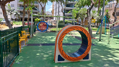 Psagot Playgrounds Mega Hamster Wheel - large drum interior showing play space