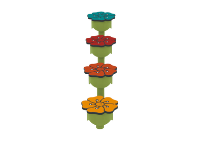 Psagot Playgrounds HDPE Flower Stepping Pods - flower arrangement and height variation