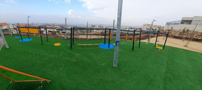 Psagot Playgrounds Modular Ninja Track A - multi-module ninja warrior obstacle course