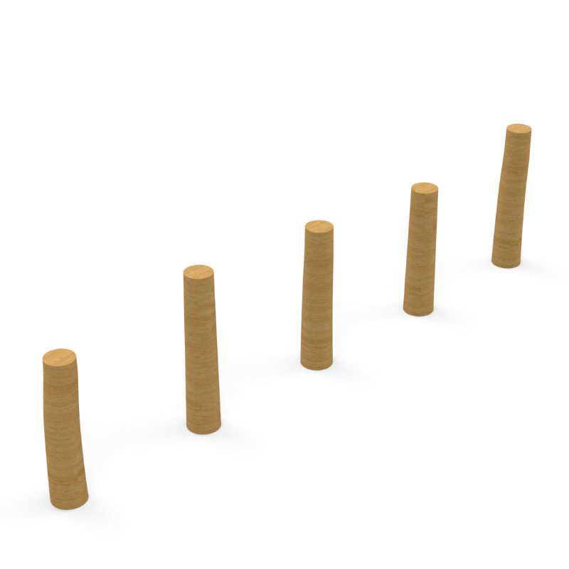 Psagot Playgrounds Tree Logs - Dog Play - spaced pine logs for dog jumping and obstacle training