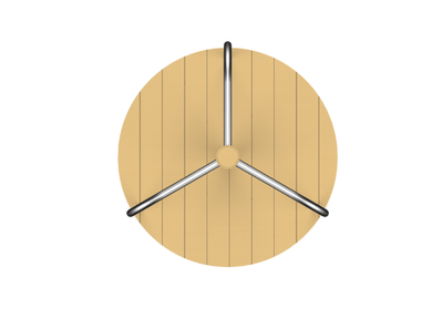 Psagot Playgrounds Mocha Merry-Go-Round - Robinia wood carousel with stainless steel handrails