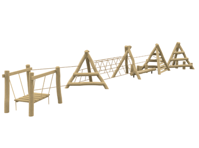 Psagot Playgrounds Aroma - rope crossings and balance challenge stations