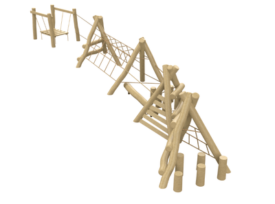 Psagot Playgrounds Aroma - modular climbing elements and natural wood detail
