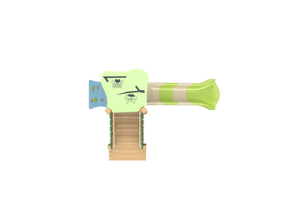 Psagot Playgrounds Arpeggio - Robinia wood toddler play system with owl carvings for ages 2-5