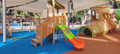 Psagot Playgrounds Arpeggio - cable climbing net and slide