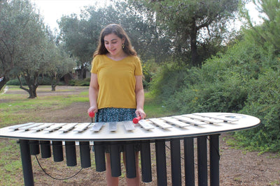 Psagot Playgrounds Marimba - 15-note diatonic outdoor marimba with resonator boxes