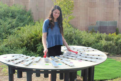 Psagot Playgrounds Organ - lower row natural notes and upper row sharps detail