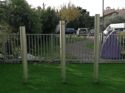 Psagot Playgrounds Gong - individual gong surfaces and mounting detail