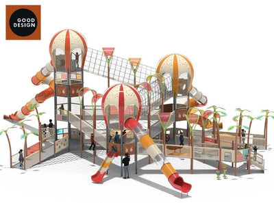 Psagot Playgrounds Balloons 3 - interactive panels and cable climbing elements