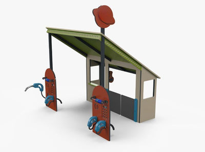 Psagot Playgrounds Junior Gas Station - alternate angle showing fuel pump details