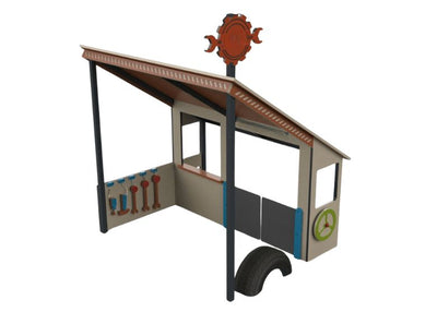 Psagot Playgrounds Junior Mechanic Shop - alternate angle showing garage entrance