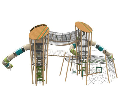 Psagot Playgrounds Arya - climbing walls and rope web details