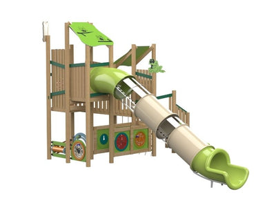 Psagot Playgrounds Affogato - alternate angle showing towers and bridges