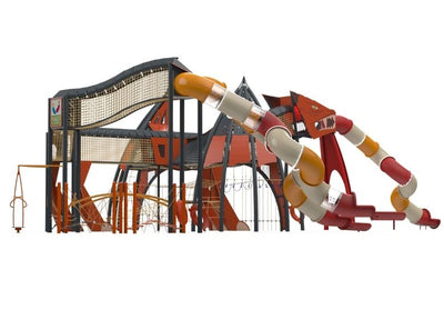 Psagot Playgrounds Dragon D - climbing nets and suspended bridges