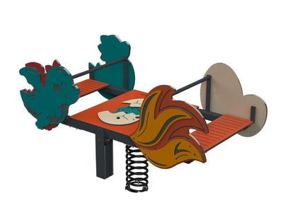 Psagot Playgrounds Dragon Spring - flame motifs and dragon body detail