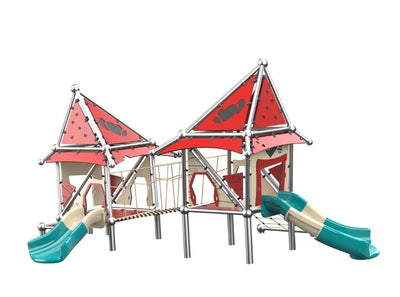 Psagot Playgrounds Lil Witch House A1 - climbing elements and slides for toddlers