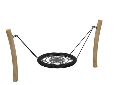 Psagot Playgrounds M Robinia Swing - Robinia wood bird's nest swing with curved beams