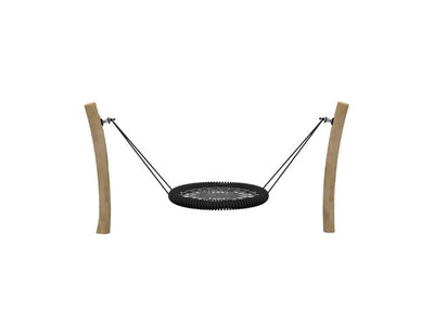 Psagot Playgrounds M Robinia Swing - natural Robinia wood beam and rope detail