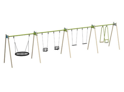 Psagot Playgrounds Inclusive Swing - full frame with accessibility features