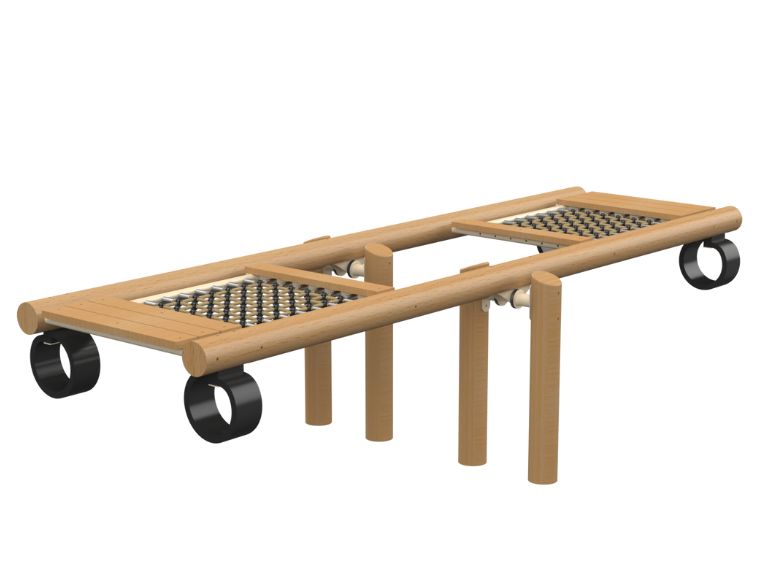Psagot Playgrounds Accessible Robinia Seesaw - inclusive Robinia wood seesaw for all abilities