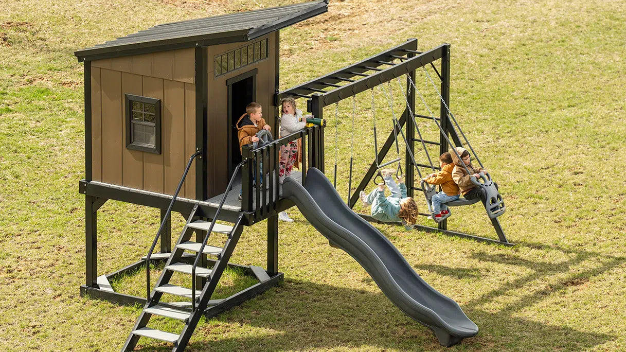The Cottage Naturalist Vinyl Swing Set - King Swings