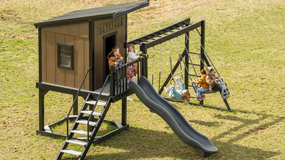 The Cottage Naturalist Vinyl Swing Set - King Swings