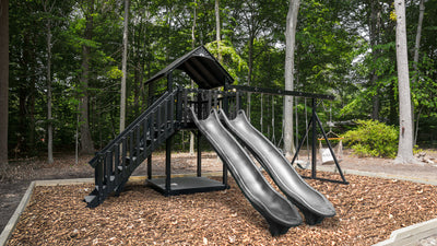 Wooden swing set installation by NJ Swingsets & Playgrounds