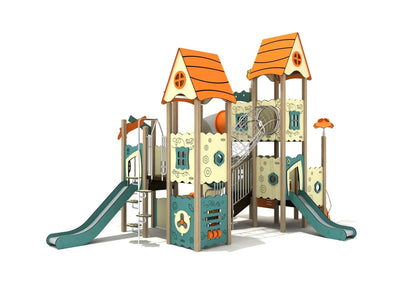 Playground Equipment Red Mulberry Canopy Quest Play Structure