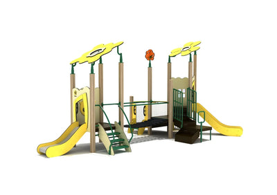 Playground Equipment Gray Beech Canopy Quest Play Structure