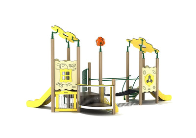 Playground Equipment Gray Beech Canopy Quest Play Structure