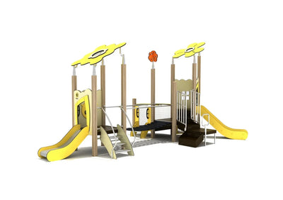 Playground Equipment Gray Beech Canopy Quest Play Structure