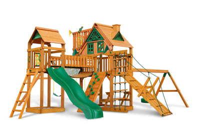 Gorilla-Playsets-Pioneer-Peak-W-Sky-Loft-Wooden-Swing-Set-W-Treehouse