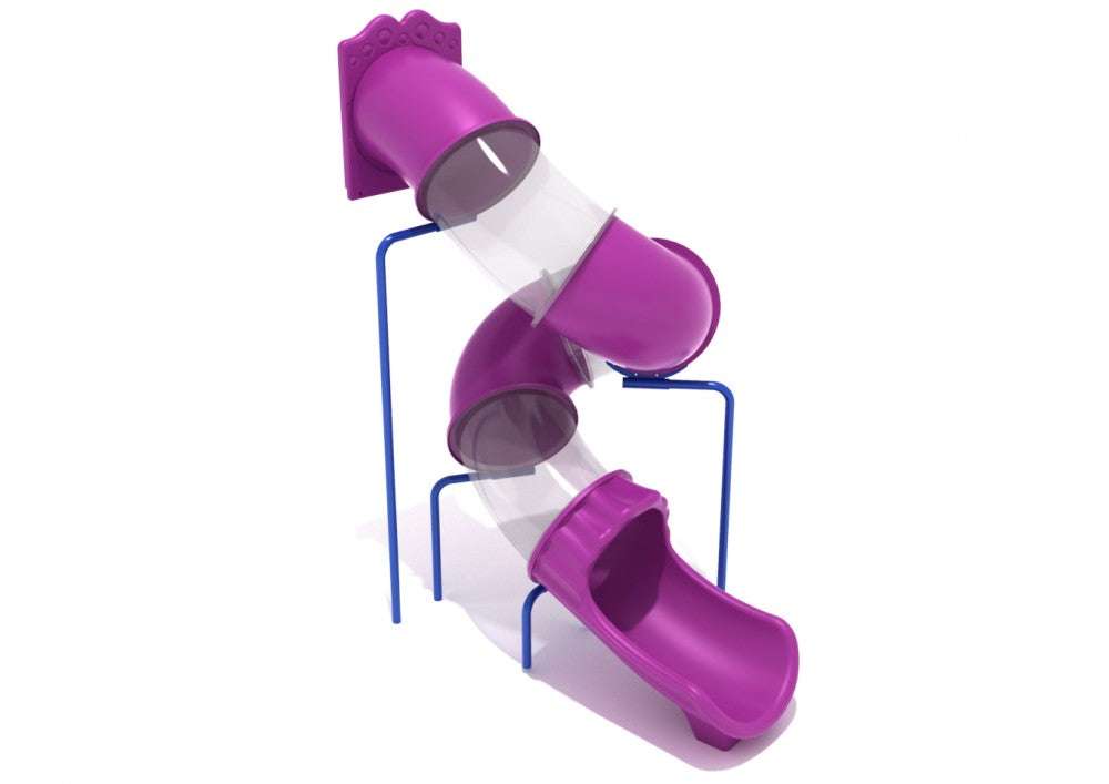 Playground-Equipment-10-Foot-Spiral-Tube-Slide-Slide-and-Mounts-Only