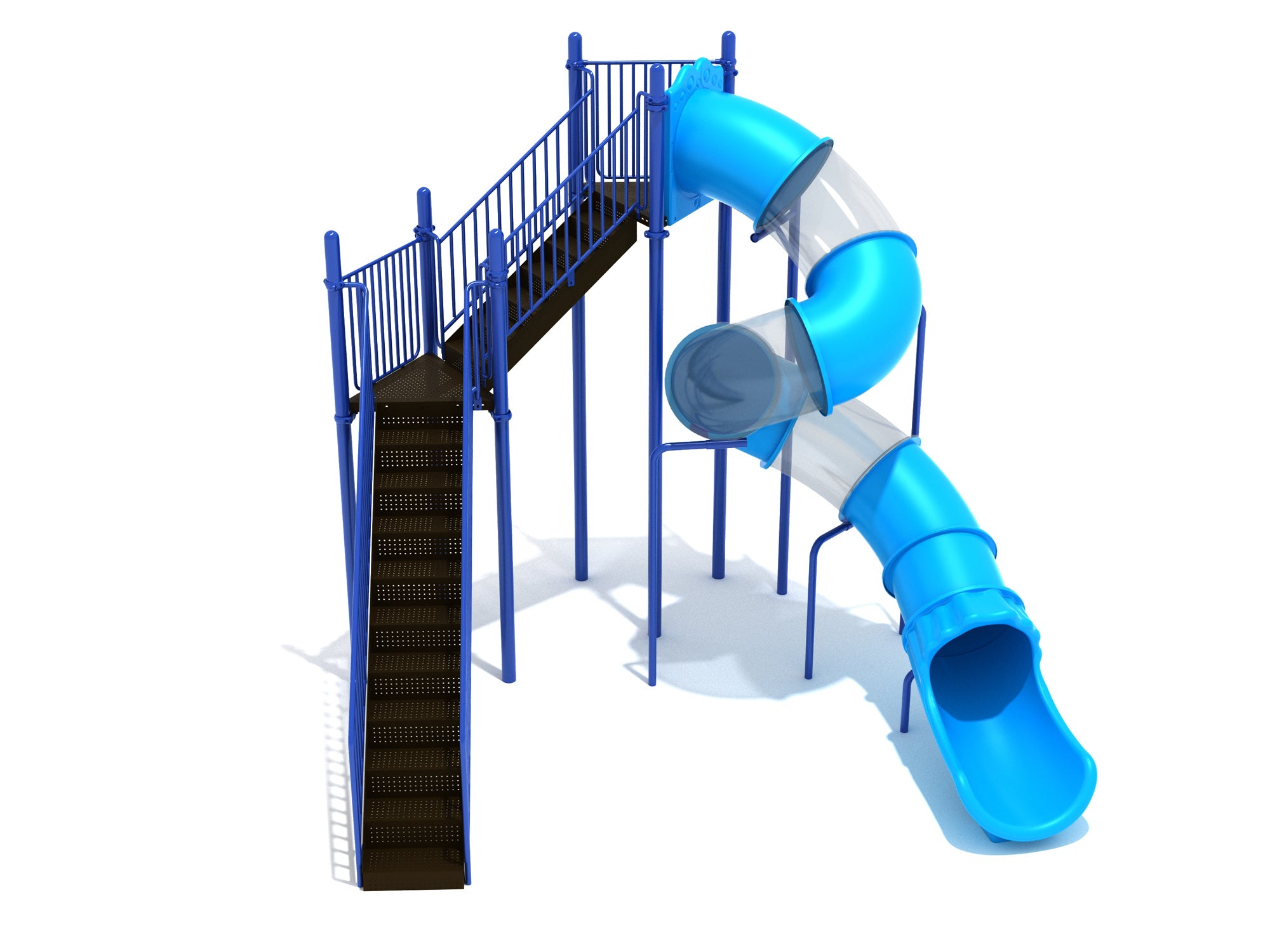 Playground-Equipment-12-Foot-Spiral-Tube-Slide-Front