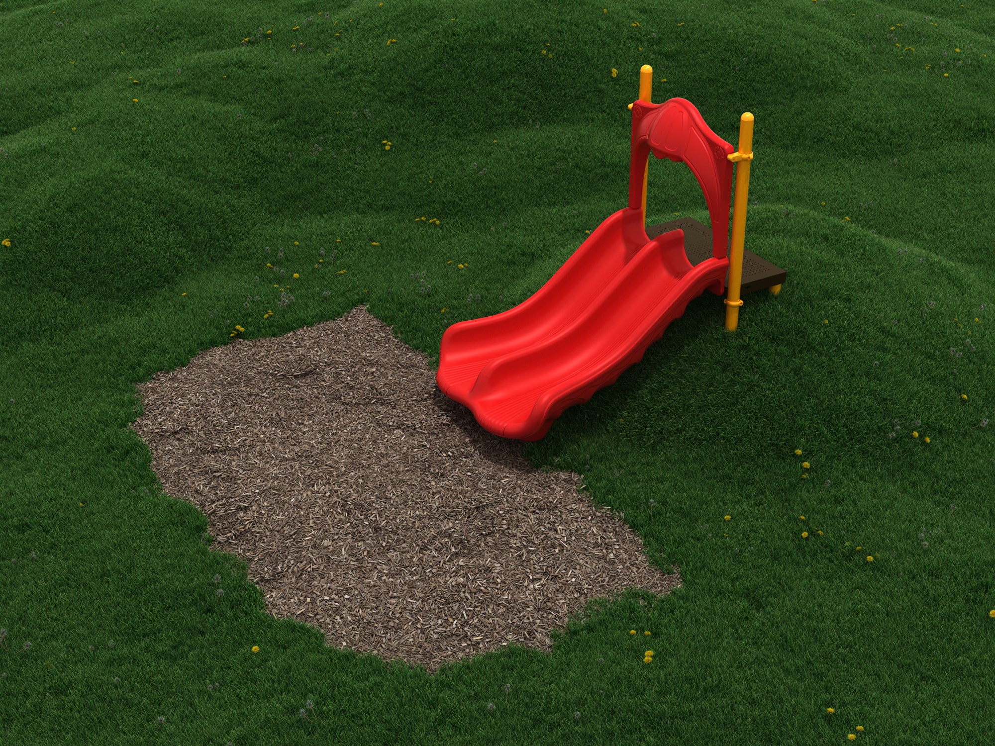 Playground-Equipment-3-Foot-Double-Straight-Embankment-Slide