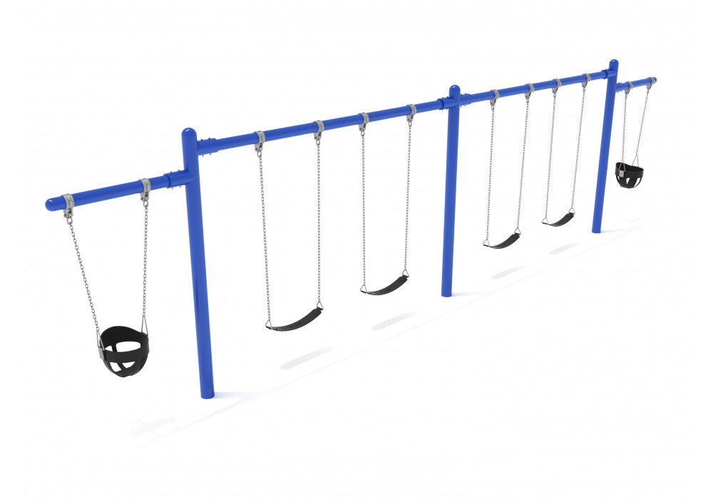 Playground-Equipment-7-8th-Feet-High-Elite-Cantilever-Swing-2-Bays-2-Cantilevers