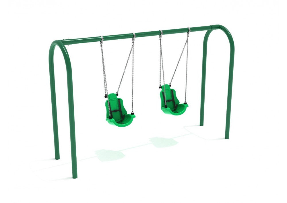 Playground-Equipment-8-Feet-High-Elite-Arch-Post-Swing-With-Child-Adaptive-Seats