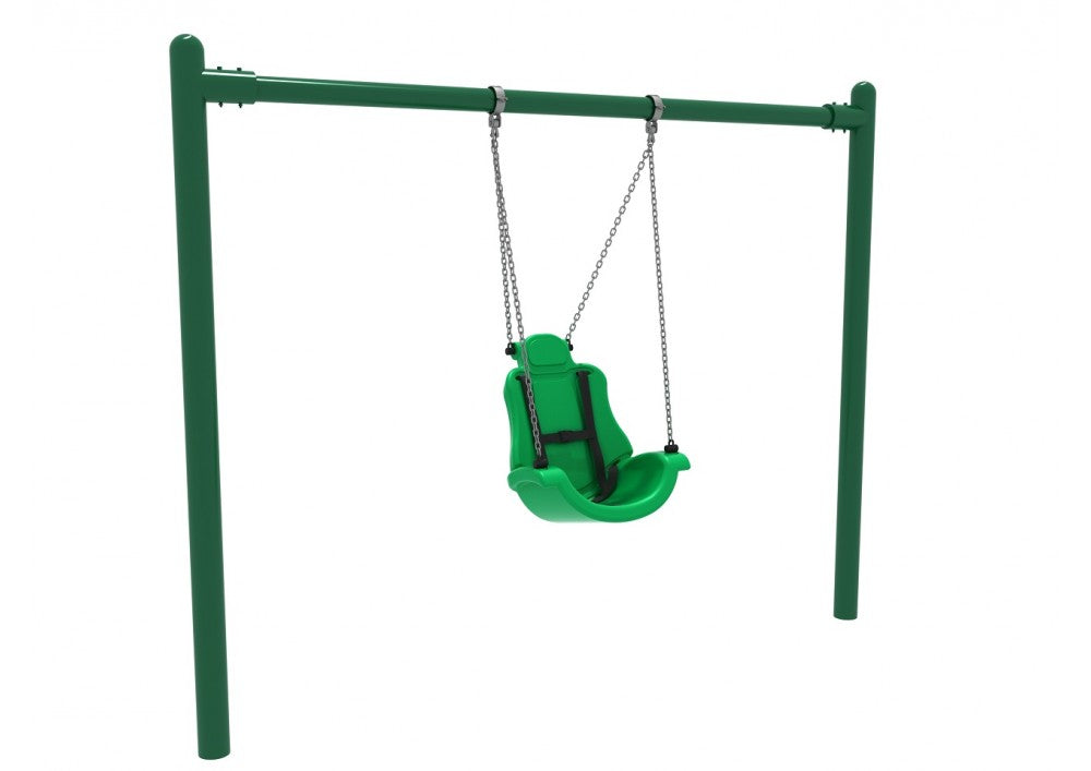 Playground-Equipment-8-Feet-High-Elite-Single-Post-Adaptive-Swing