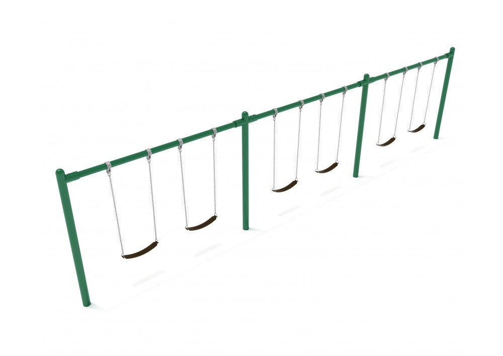Playground-Equipment-8-Feet-High-Elite-Single-Post-Swing-3-Bays