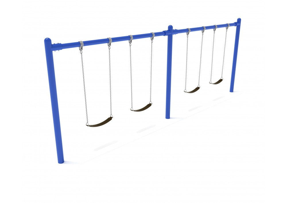 Playground-Equipment-8-Feet-High-Elite-Single-Post-Swing-With-Two-Bays