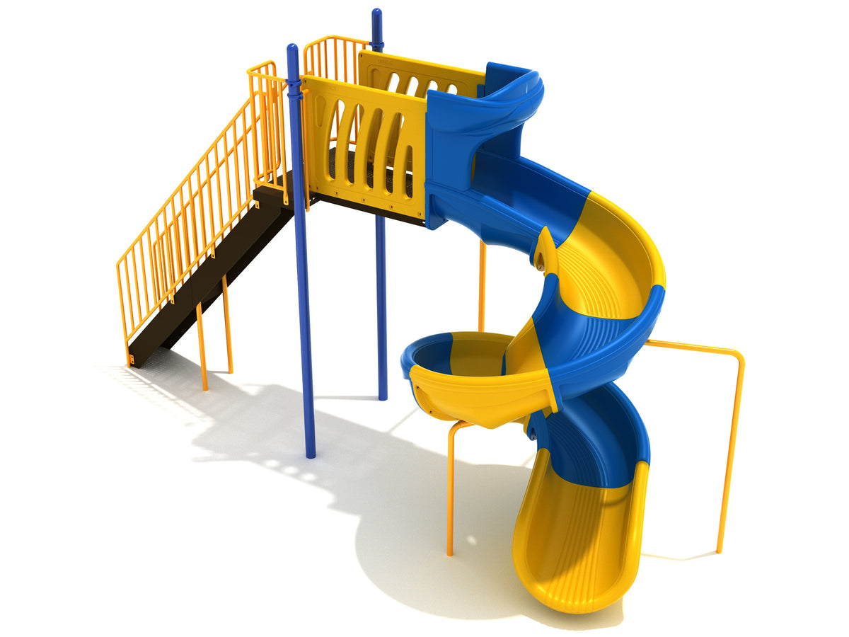 Playground-Equipment-8-Foot-Sectional-Spiral-Slide-Back