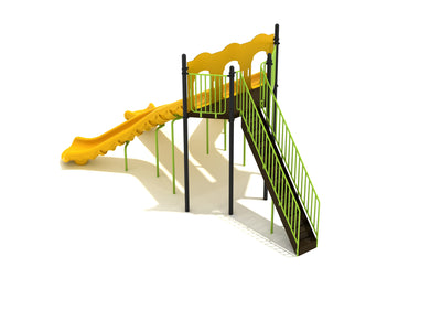 Playground-Equipment-8-Foot-Triple-Sectional-Split-Slide-Back