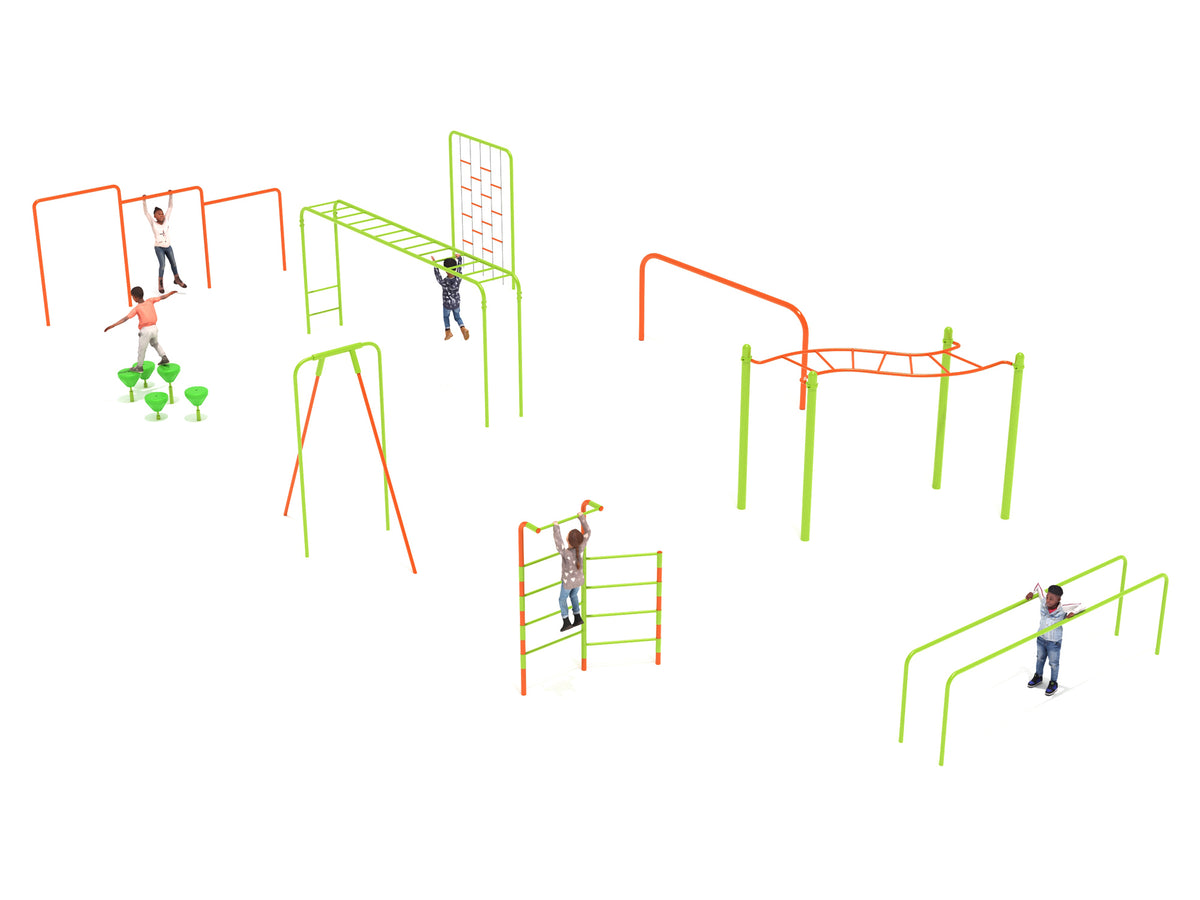 Playground-Equipment-9-Piece-Advanced-Kids-Gym-Course-Front-Kids