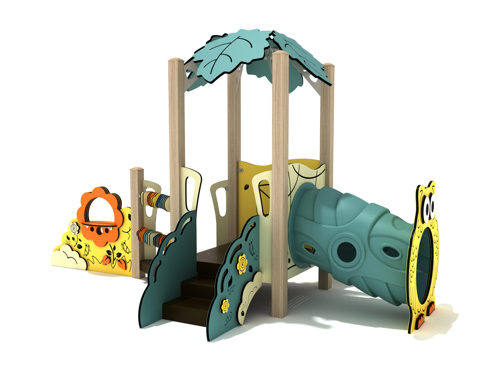 Playground-Equipment-Banana-Shrub-Canopy-Mini-Play-Structure-Steel-Guard-Back