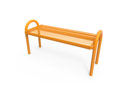 Playground-Equipment-Commercial-Amenities-Diamond-Pattern-MOD-Bench-WO-Back-Yellow