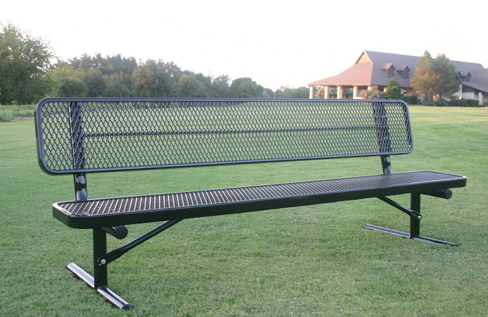 Playground-Equipment-Commercial-Amenities-Diamond-Pattern-Wide-Seat-Players-Bench-W-Back-Green