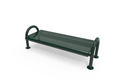 Playground-Equipment-Commercial-Amenities-Perforated-Steel-MOD-Bench-WO-Back-Green-Surface-Mount