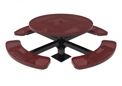 Playground-Equipment-Commercial-Amenities-RoundSinglePedestalPicnicTable-W-PS-SM