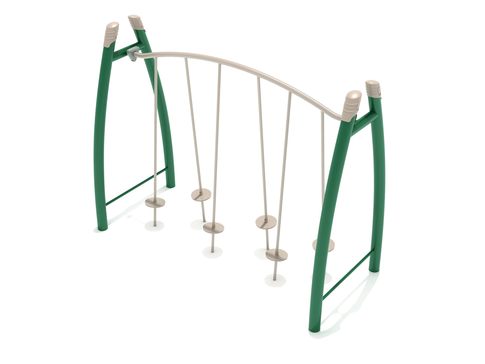 Playground-Equipment-Commercial-Curved-Post-Tilted-Lily-Pad-Bridge